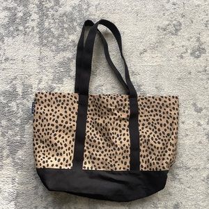 J.Crew leopard tote bag